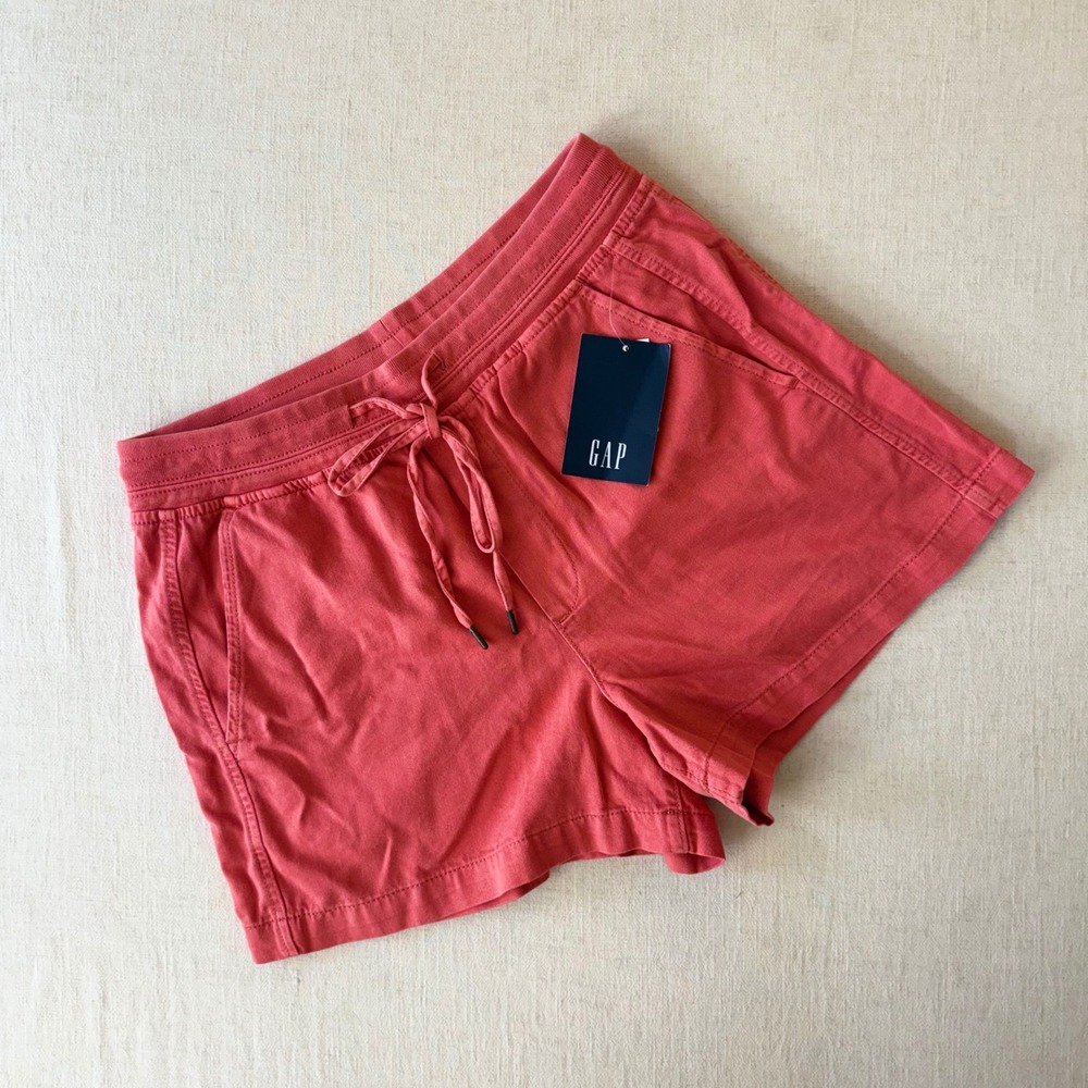 GAP Womens Pull-On Shorts Lipstick Pink Drawstring Elastic Waist Small
